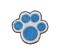 Blue Paw Print, Pets, Cat Print, Dog Print, Embroidered, Iron on Patch
